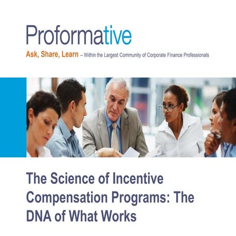 The Science of Incentive Compensation Programs: The DNA of What Works