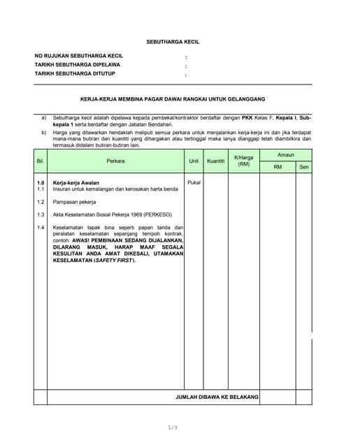 Dokumen 132017 contoh bq | PDF