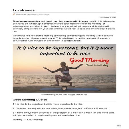 QUOTESTHOUGHT FOR THE DAYGood Morning Quotes | Good Morning Quotes with Images