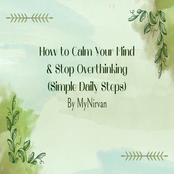 Best Solutions to Stop Overthinking.pptx