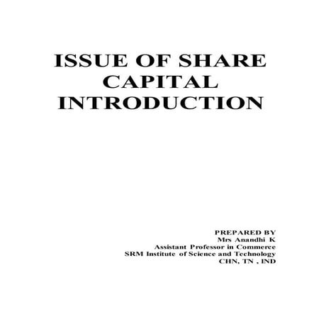 ISSUE OF SHARES