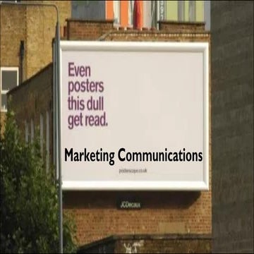 Marketing Communications Second Lecture