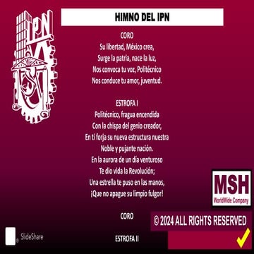 Himno del Instituto Politécnico Nacional. | PPTX