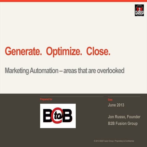 Marketing Automation - BtoB Magazine