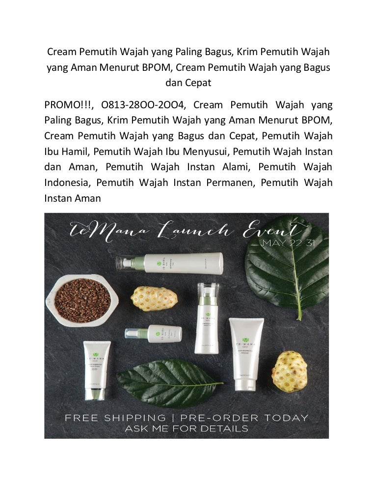 13 Merk Cream Pemutih Wajah Ber BPOM (Update Tahun 2021) cream yg aman menurut bpom