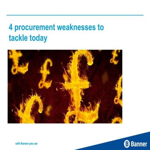 Four procurement weaknesses to tackle today