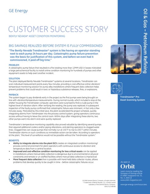 Customer Success Story: Bently Nevada Asset Condition Monitoring