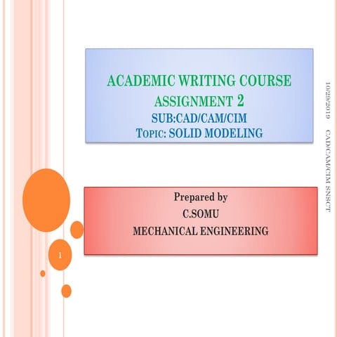 Solid modelling Slide share academic writing assignment 2