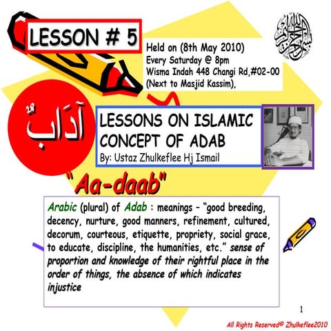[Slideshare]adab(lesson#5) | PPT
