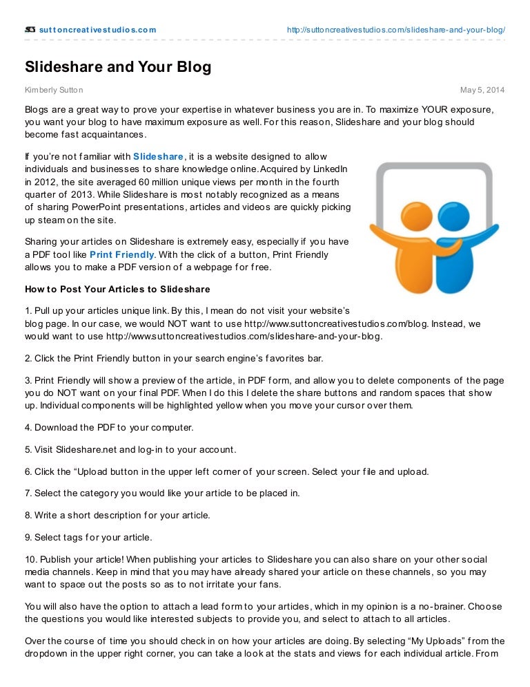 slideshare and your blog