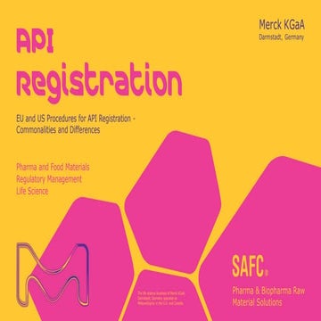 EU and US Procedures for API Registration - Commonalities and Differences