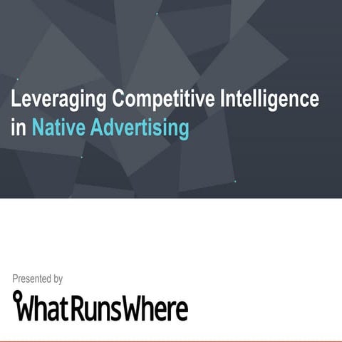 Leveraging Competitive Intelligence in Native Advertising
