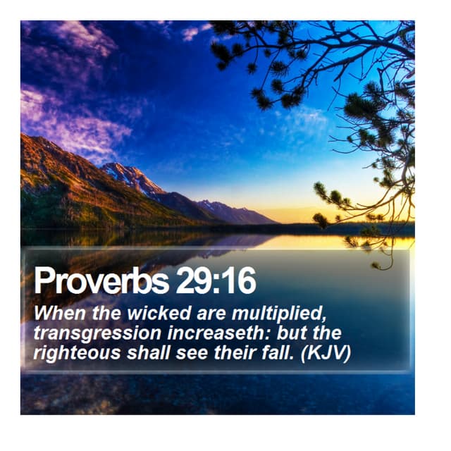 Proverbs 29:16 - Daily Bible Verse | PDF