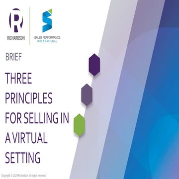 Three Principles For Selling In A Virtual Setting