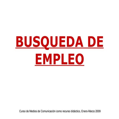 Busqueda De Empleo