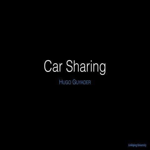 Carsharing, Ridesharing, Carpooling and all...