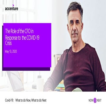 The Role of the CFO in Response to the COVID-19 Crisis