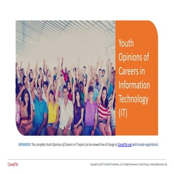 Youth Opinions of Careers in Information Technology 