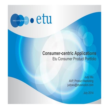 Consumer-centric Data Applications