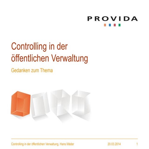 Controlling in the public administration