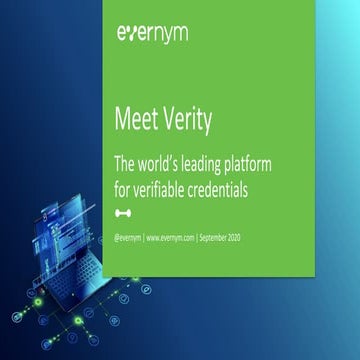 Meet Verity, Evernym's Digital Credential Platform