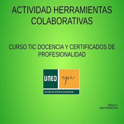 CURSO TIC DOCENCIA DFS