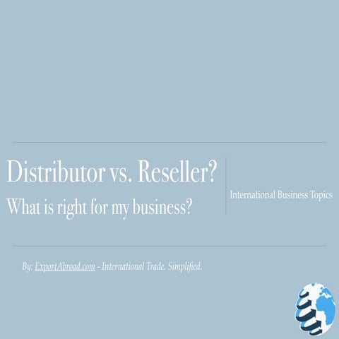 The Differences Between Distributor vs. Resellers | PDF