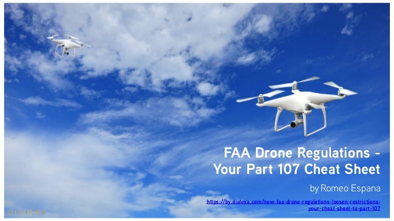 FAA Drone Regulations - Your Part 107 Cheat Sheet