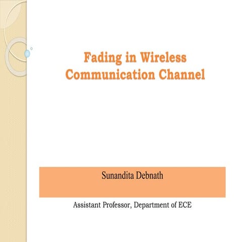 Fading in wireless propagation channel
