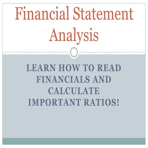 Financial Statement Analysis: Learn The Best Tricks And Tips!
