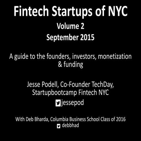 Fintech Startups of NYC 2015
