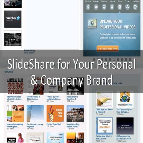 SlideShare for your Personal and Company Brand 