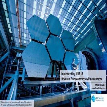 Implementing IFRS 15: The new revenue recognition standard