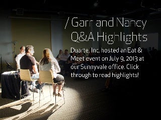 Q&A Highlights with Nancy Duarte and Garr Reynolds