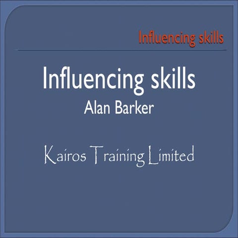 Influencing skills