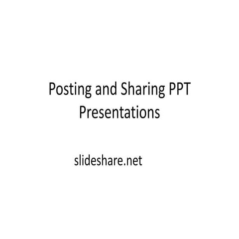 Slideshare instructions