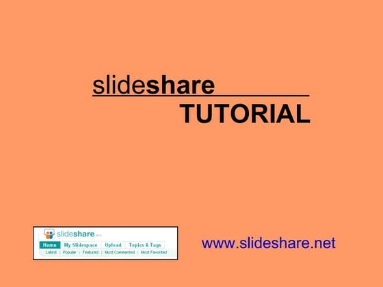 Tutorial Slideshare 2010 | PPT