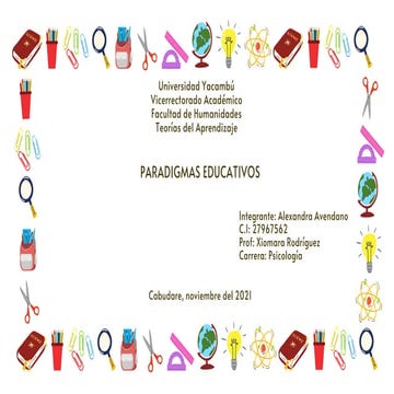 Paradigmas educativos