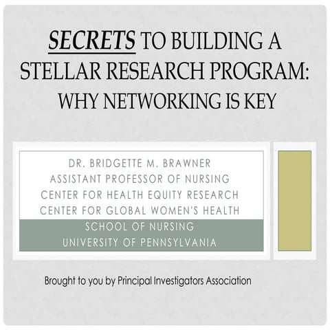 Secrets to Building a Stellar Research Program
