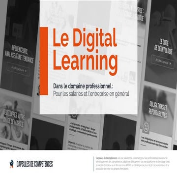 Capsules de Compétences - Plateforme de Digital Learning Professionnel ...