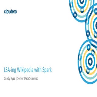 LSA-ing Wikipedia with Apache Spark