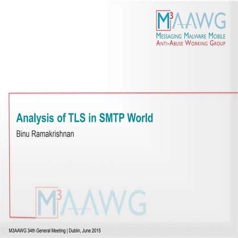 Analysis of TLS in SMTP World