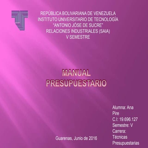 Slideshare manual presupuestario