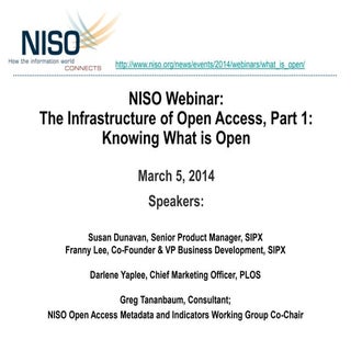 NISO Two-Part Webinar: The Infrastr...