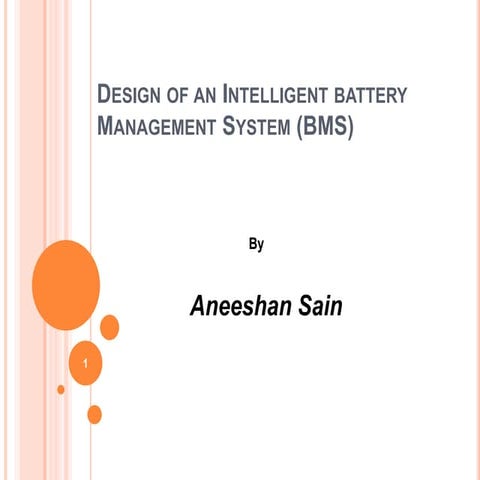 Design of an Intelligent Battery Management System (BMS)