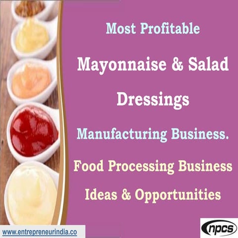 Most Profitable Mayonnaise & Salad Dressings Manufacturing Business
