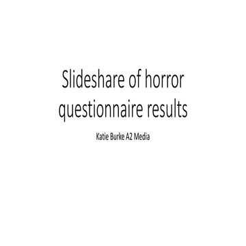 Slideshare of horror questionnaire results