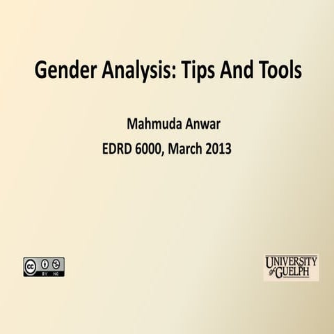 Slide share on gender analysis