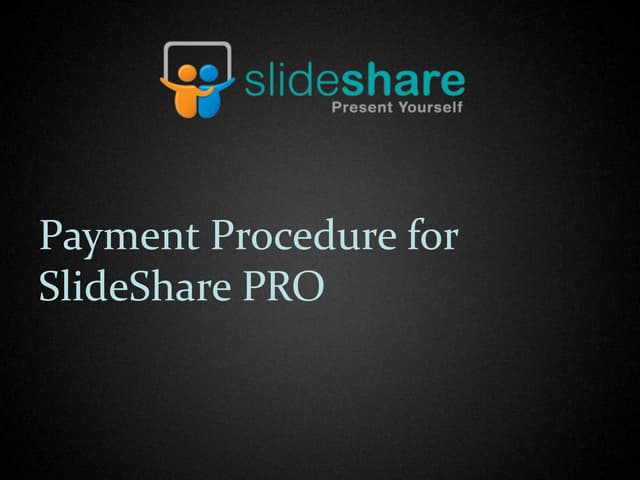 SlideShare payment for PRO