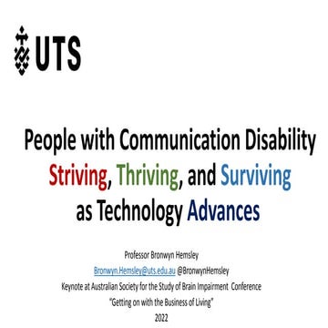 People with Communication Disability Striving, Thriving,.pptx